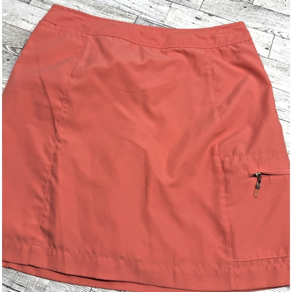 Women's Izod Extra Dry Coral Orange Skort Skirt Golf SZ 4 Pockets Shorts Skirt